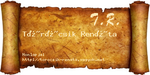 Töröcsik Renáta névjegykártya